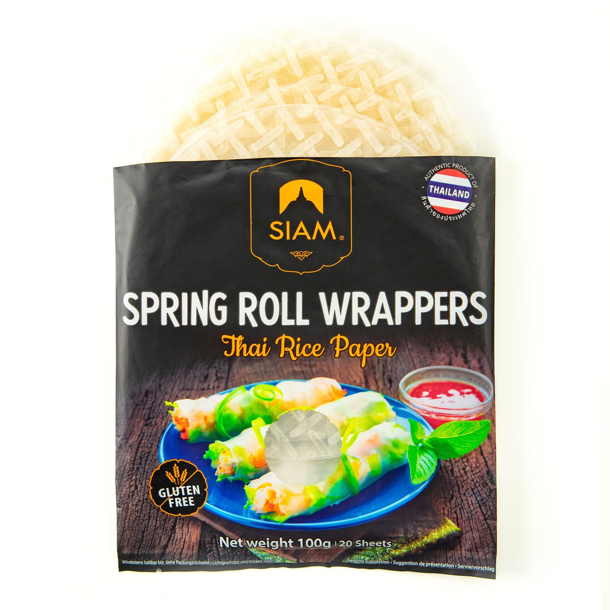 Thai Spring Roll Wrappers, 22 cm :: ImportFood