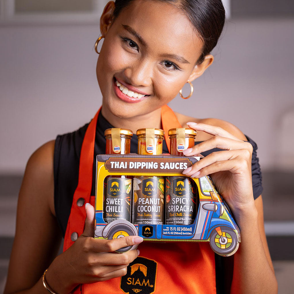 Thai Sauces Tuk Tuk gift box 3x150ml – deSIAMCuisine (Thailand) Co Ltd